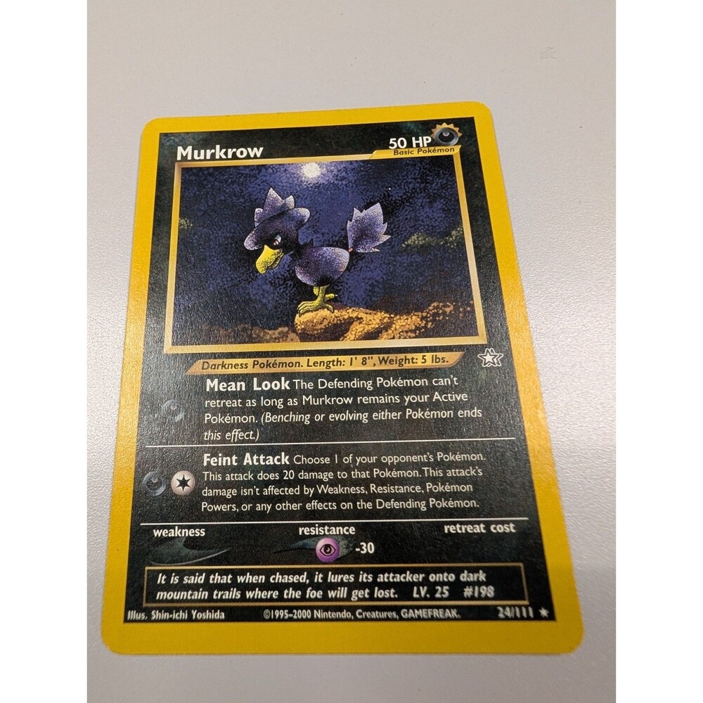 Murkrow 24/111 Neo Genesis Regular pokemon card rare vintage